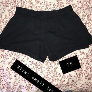 Black soffe shorts size small low rise